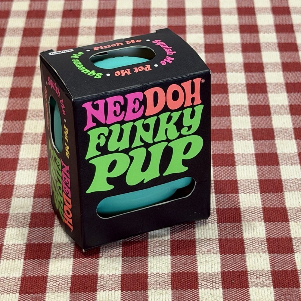 New NEEDOH Funky Pup Puppy DOG Nee Doh Stress Ball SQUISHY Fidget Toy - BLUE